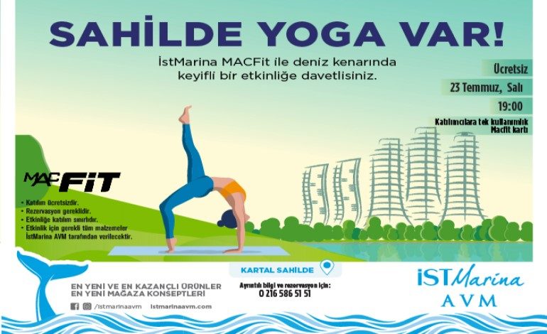 İstMarina AVM’de Şehrin Yorgunluğu Açık Havada Yoga ile Atılacak!