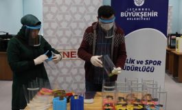 İBB'den sağlık çalışanlarına yüz koruyucu maske