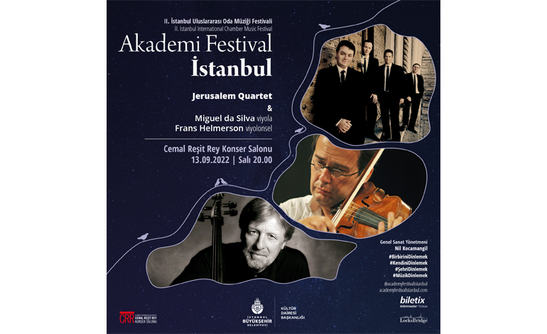 II. İSTANBUL ULUSLARARASI ODA MÜZİĞİ FESTİVALİ ÇOK ÖZEL BİR DÖRTLÜYÜ; JERUSALEM QUARTET’İ AĞIRLIYOR!