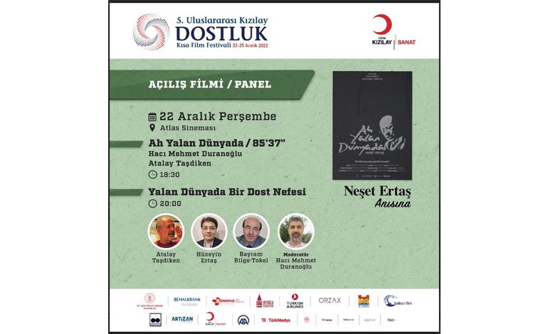 Kızılay Dostluk Kısa Film Festivali ‘Neşet Ertaş’ ile açılıyor