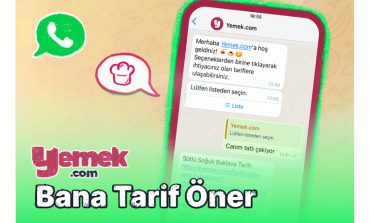 Yemek.com’dan Yemek WhatsApp Botu “Bana Tarif Öner”