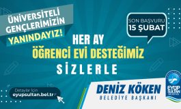 Eyüpsultan'da üniversiteli gençlere öğrenci evi destek paketi