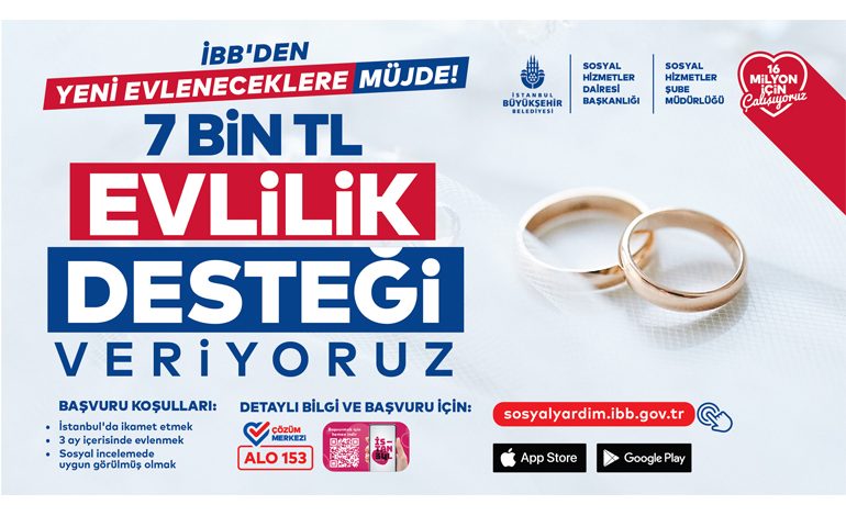 İBB’DEN İHTİYAÇ SAHİBİ ÇİFTLERE EVLİLİK DESTEĞİ