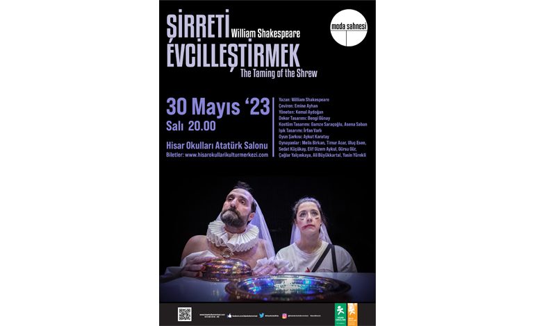 Shakespeare’in ölümsüz komedisi “Hırçın Kız” Hisar Okulları Sahnesi’nde