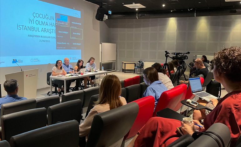 BİLGİ Çocuk Çalışmaları Birimi (ÇOÇA) tarafından yürütülen “Çocuğun İyi Olma Hali İstanbul Araştırması”nın bulguları kamuoyuyla paylaşıldı