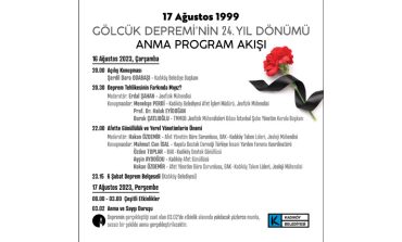 KADIKÖY BELEDİYESİ, GÖLCÜK DEPREMİ’NİN 24. YIL DÖNÜMÜNDE ANMA PROGRAMI DÜZENLİYOR 