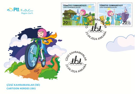PTT'DEN “ÇİZGİ KAHRAMANLAR (İBİ)” KONULU ANMA PULU VE İLKGÜN ZARFI