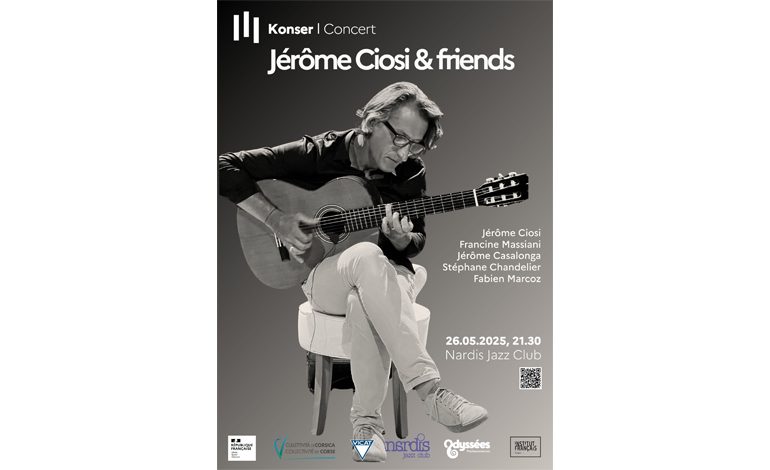 Jerôme Ciosi Topluluğu, “Caz ve Akdeniz şarkıları” konser turnesi için Türkiye’de
